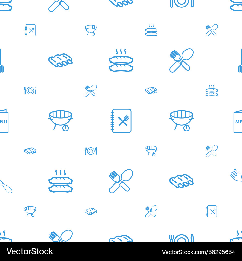 Fork icons pattern seamless white background Vector Image