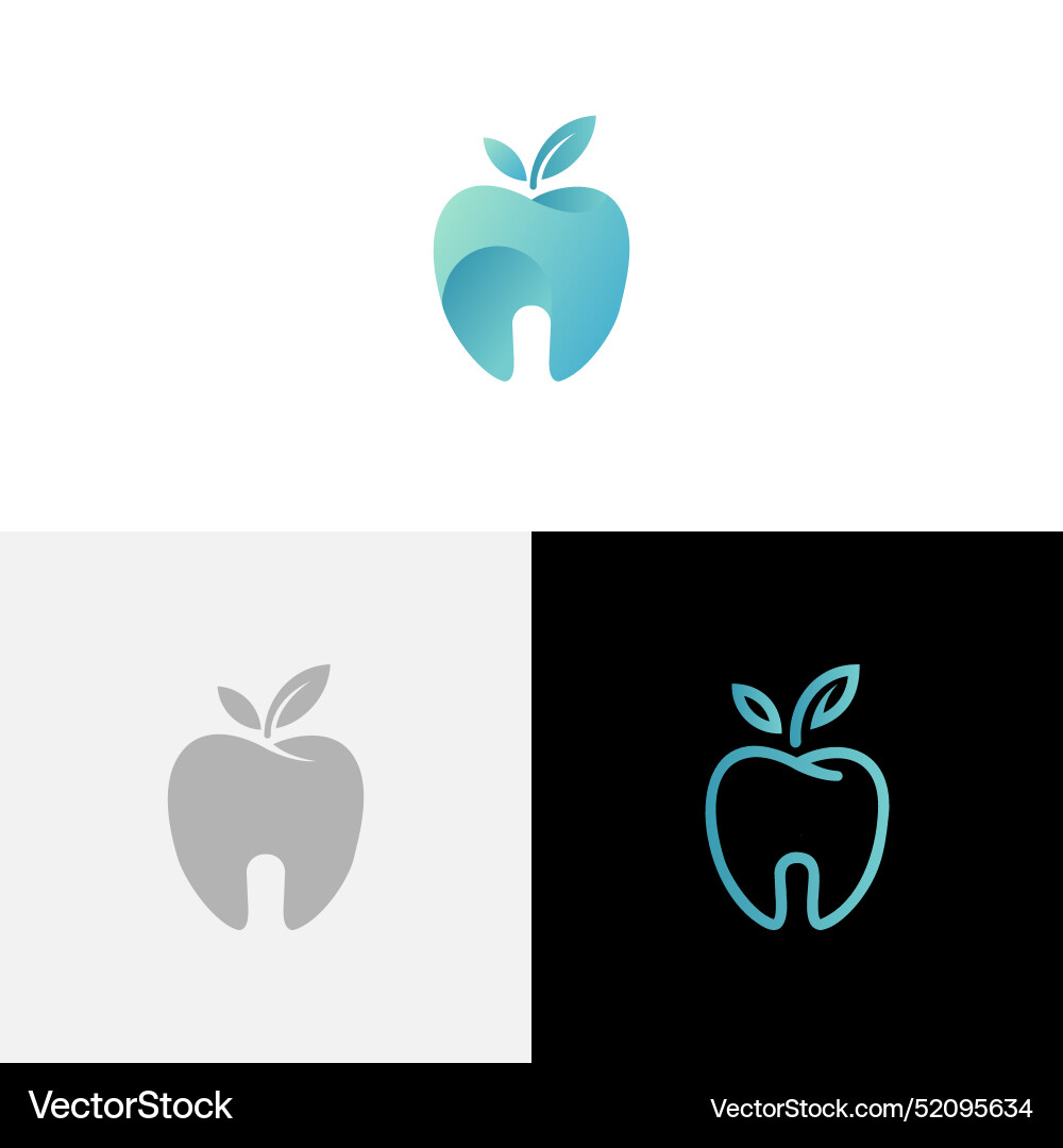 Öko Dental Logo Zähne Zahn abstrakt Blätter Design Öko Dental Logo Zähne Zahn abstrakt Blätter Design vektorbild