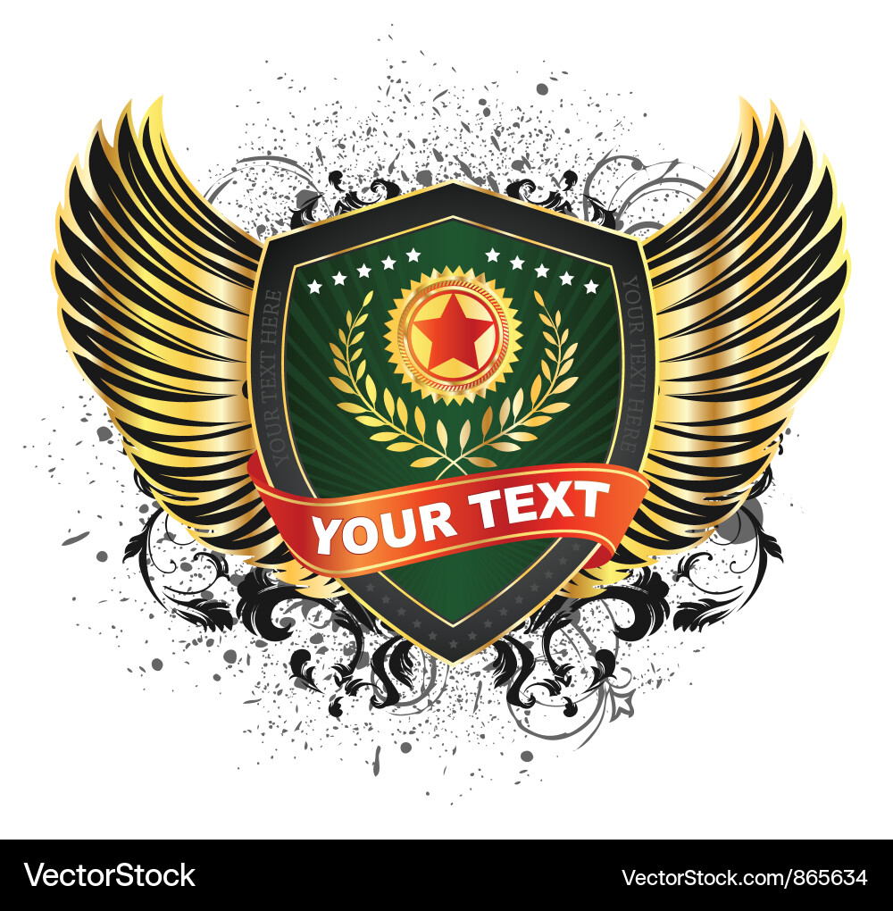 Label with grunge Vector Image