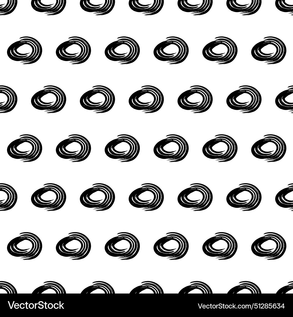 Seamless pattern with sketch circles shape Vector Image