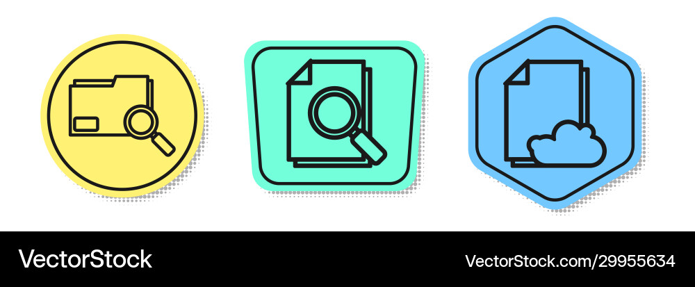 Set line search concept with folder document Set line search concept with folder document Vector Image