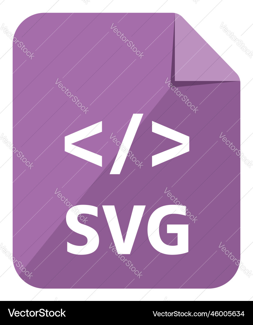Svg icon major file format color version Vector Image