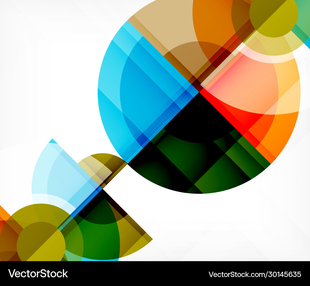 Abstract background circle and triangle design Vector Image