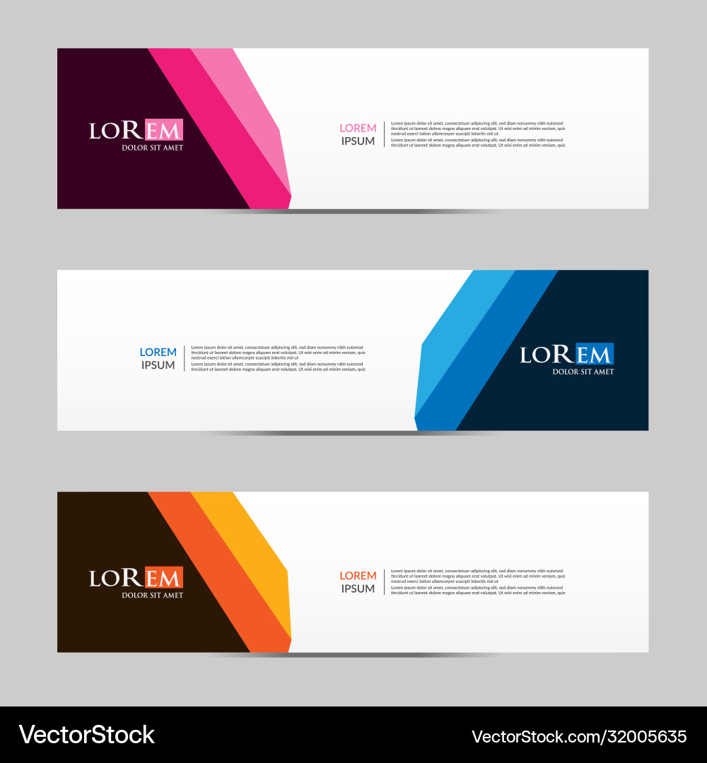 Abstract design banner web template Vector Image