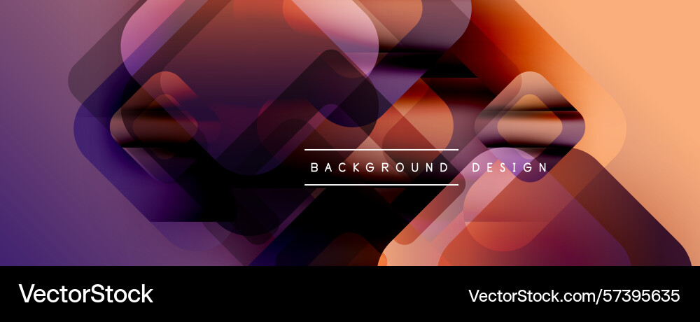Abstract geometric shapes overlap creating Vector Image