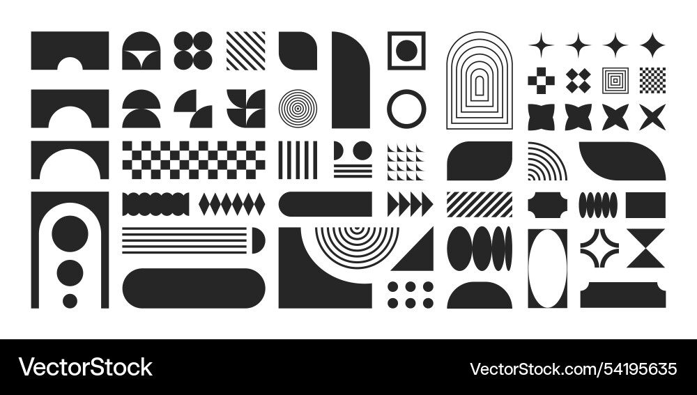 Abstract retro shapes basic brutal forms Abstract retro shapes basic brutal forms Vector Image