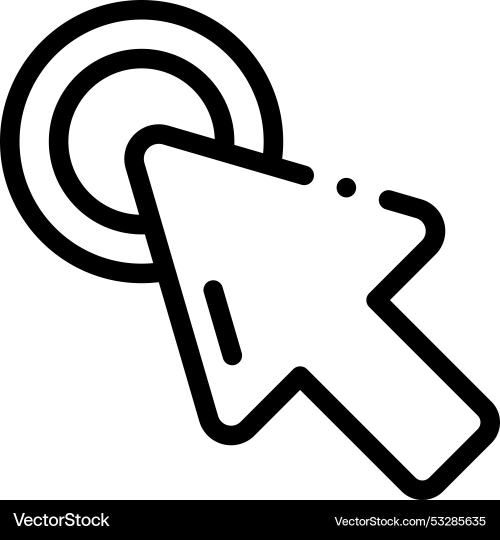 Double click icon thin linear style design Double click icon thin linear style design vector image