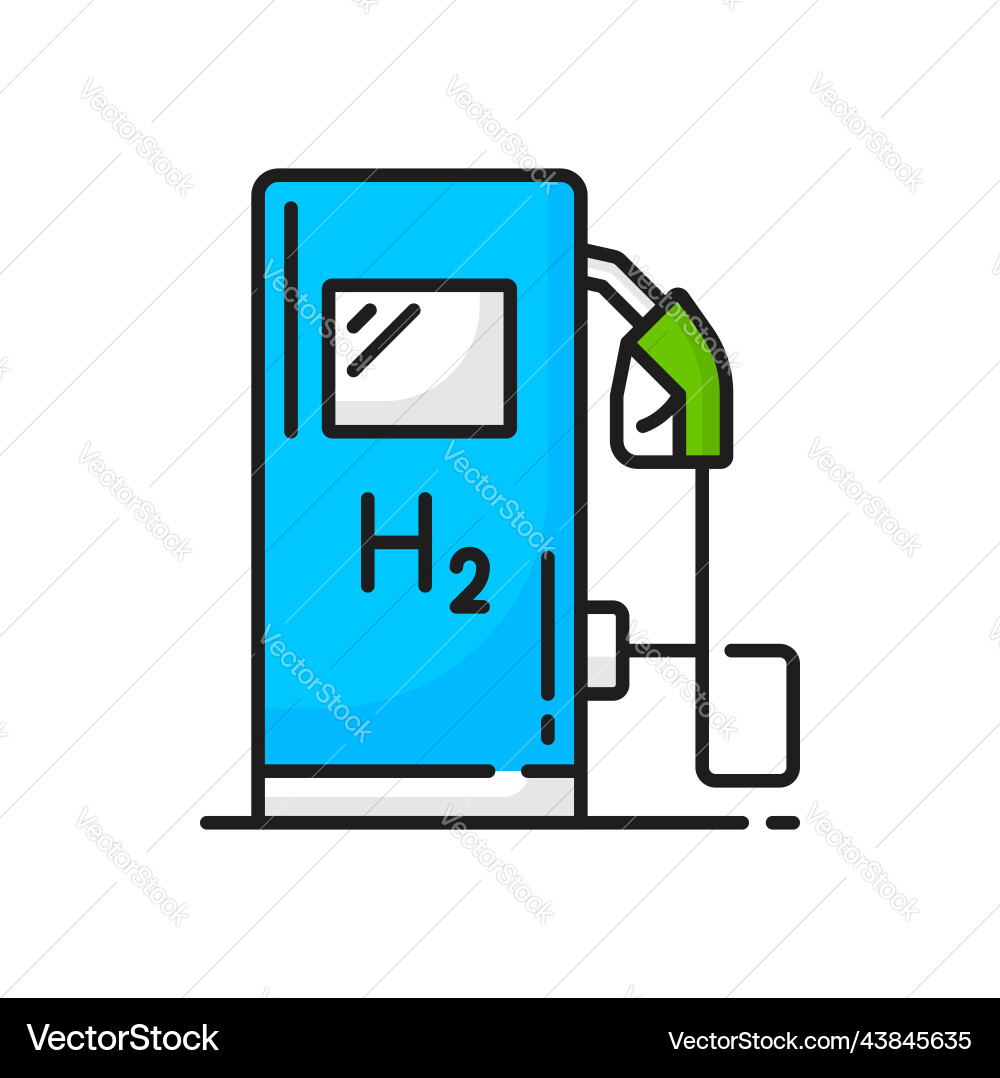 Hydrogen Fuel Station Icon Vector Image