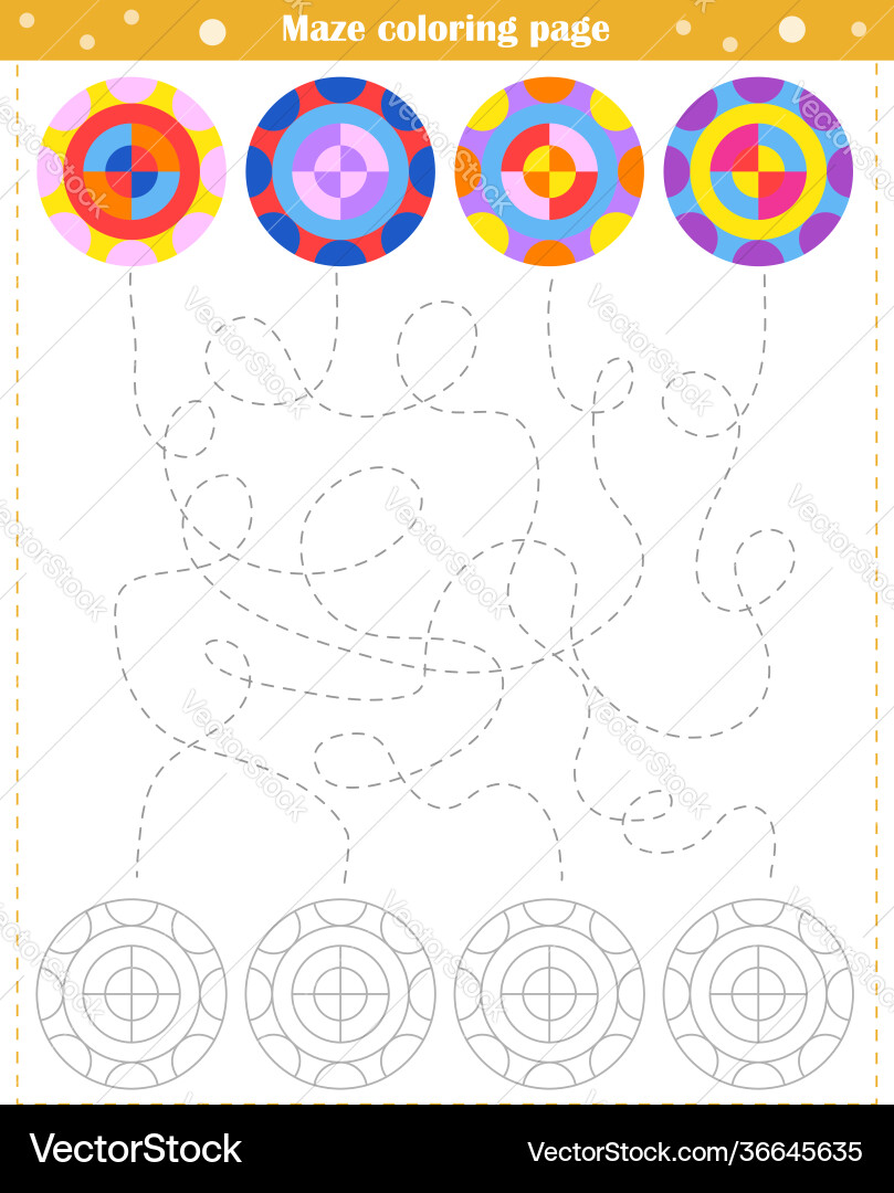 Logic game for children go through maze Vector Image