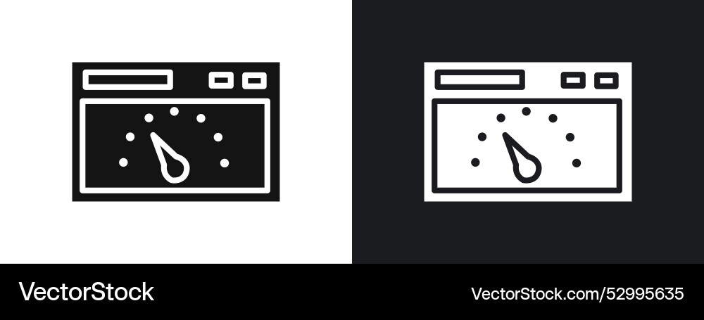 Page speed icon linear graphics set in black Vector Image