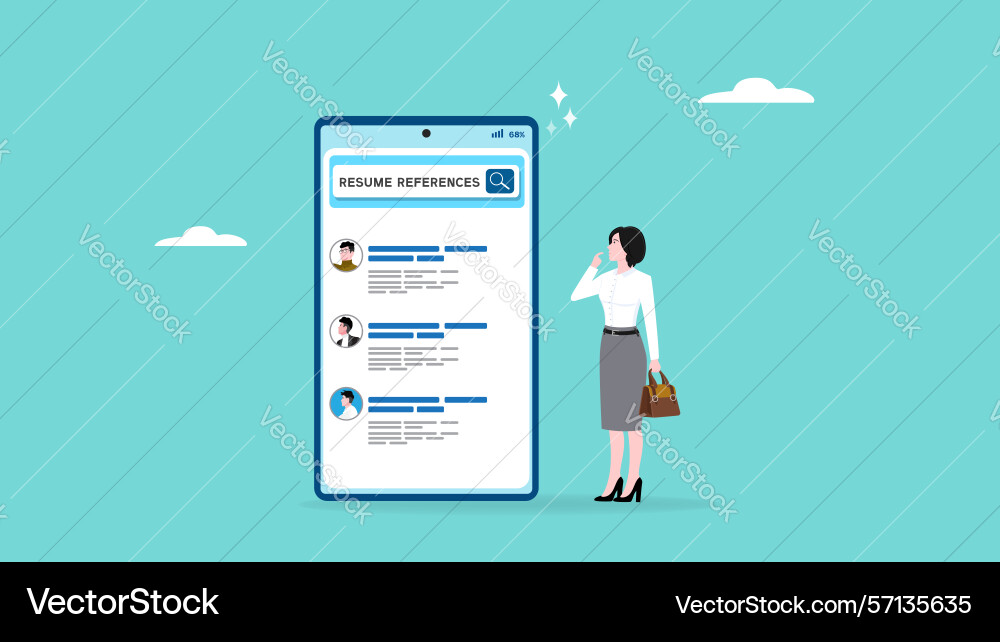 Professional resume references learn from Professional resume references learn from Vector Image