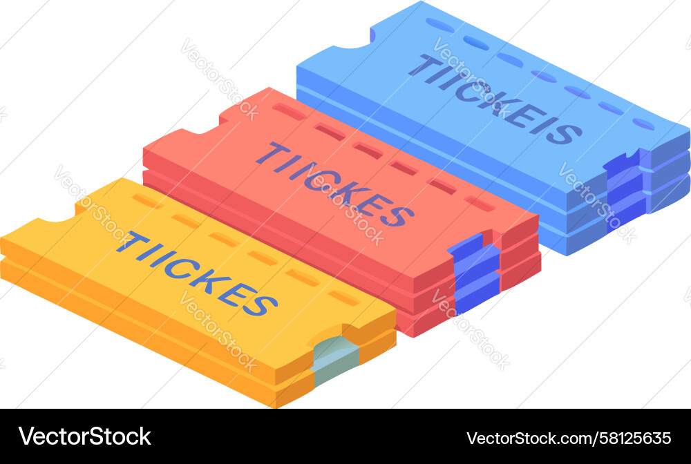 Stack of Event Tickets Vector Image