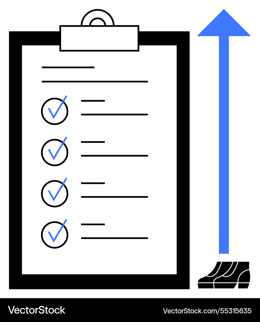 Task checklist on clipboard with checkmarks next Task checklist on clipboard with checkmarks next vector image
