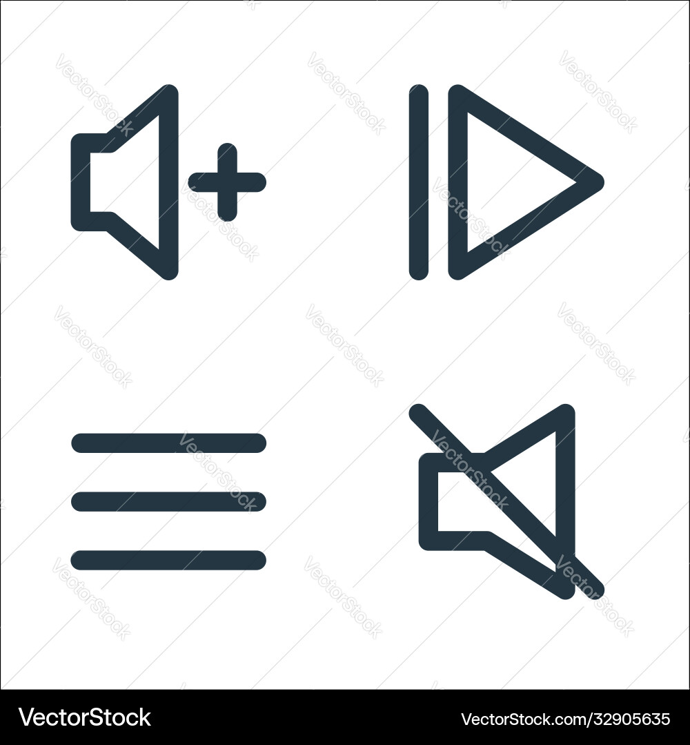 User interface line icons linear set quality Vector Image