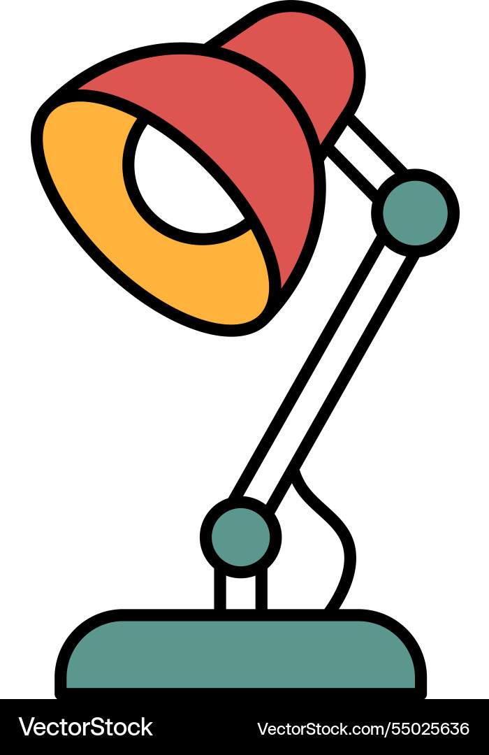 A lamp with shade and base A lamp with shade and base vector image