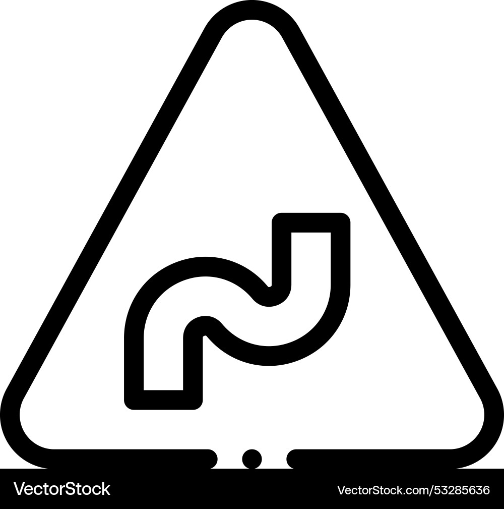 Double curve icon thin linear style design Double curve icon thin linear style design vector image