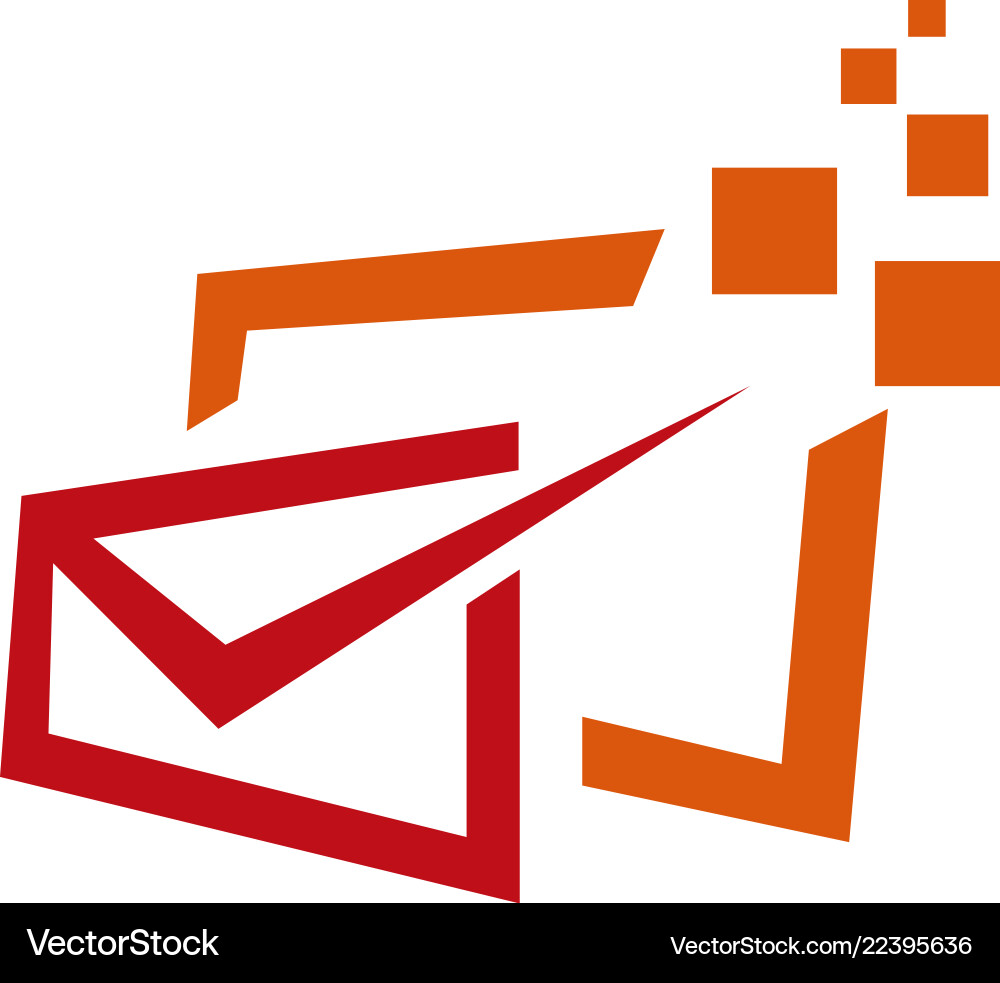 Sending mail or message icon envelope Vector Image