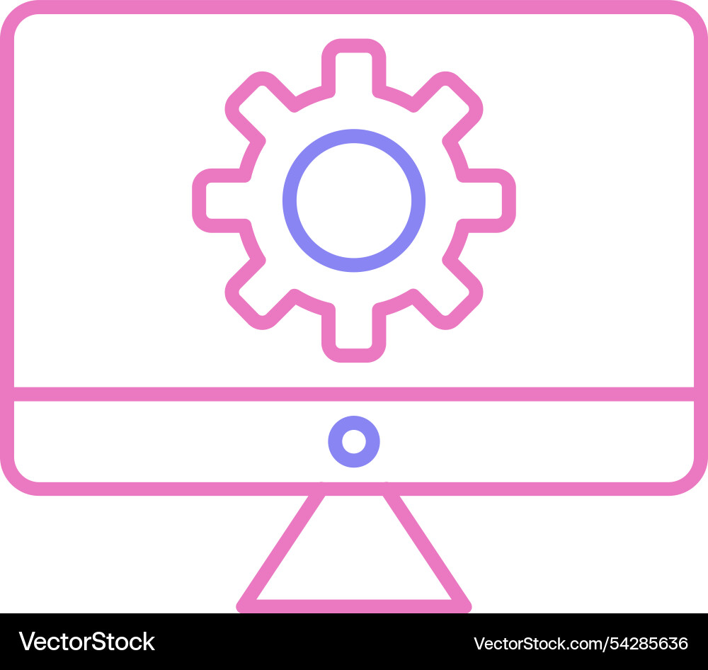 System line two colour icon Vector Image