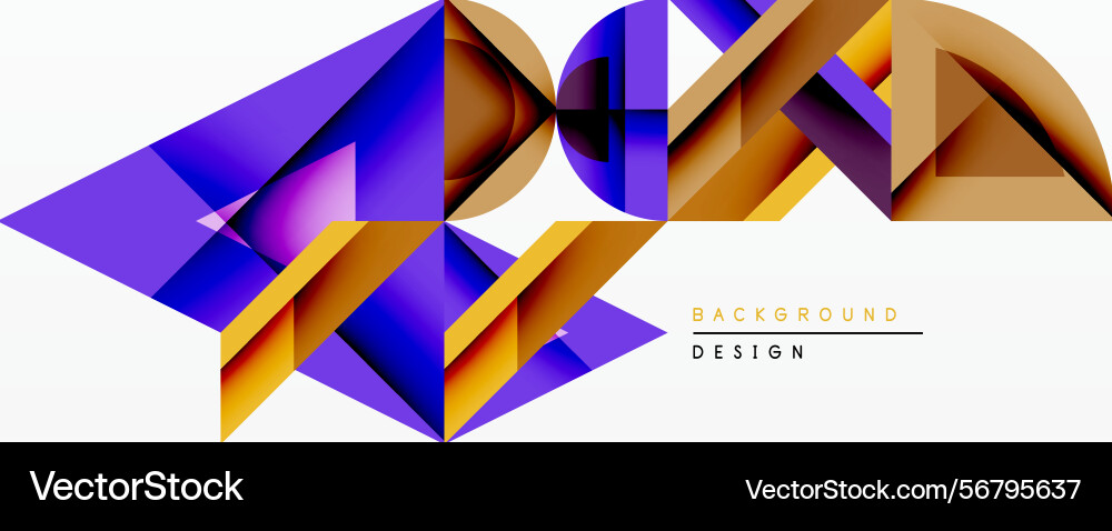 Abstract geometric shapes overlap creating Vector Image