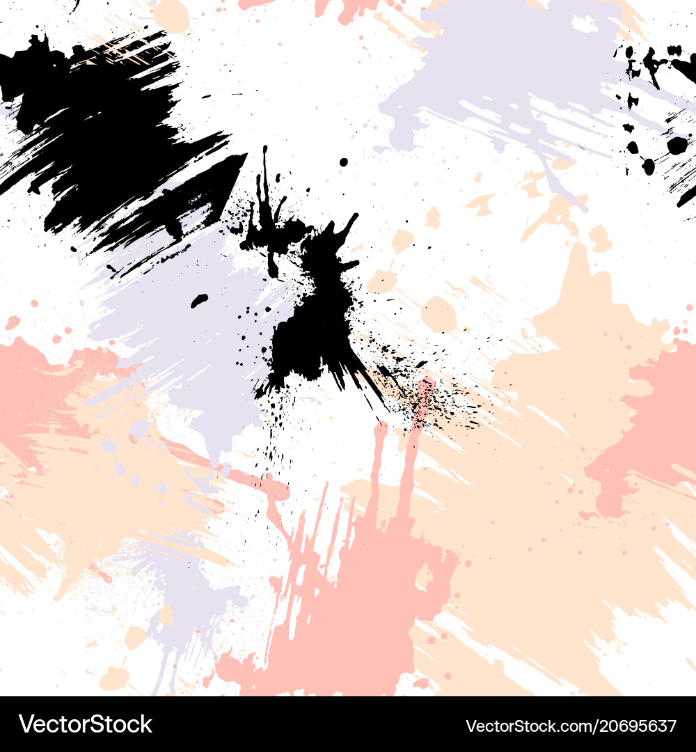 Abstract seamless pattern with brush strokes Vector Image