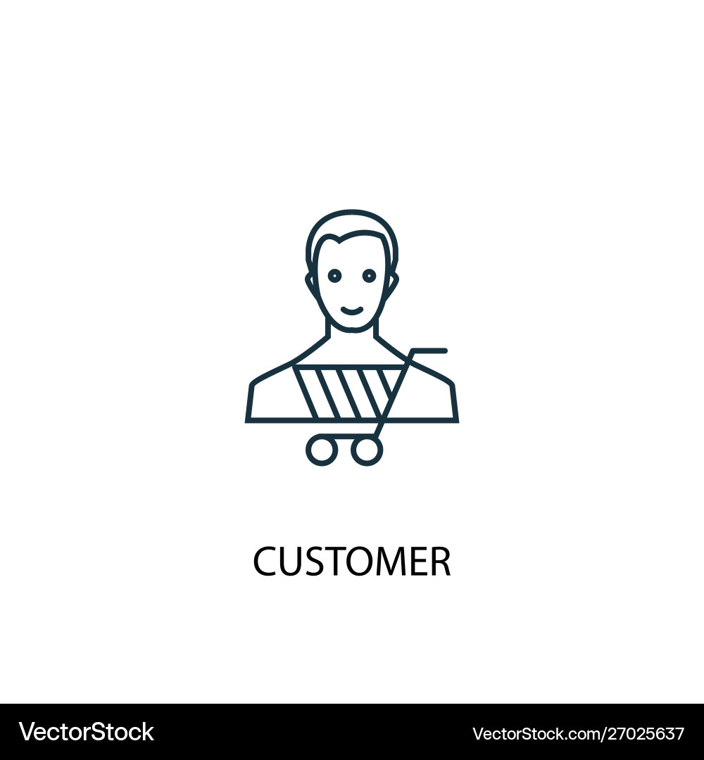 Customer concept line icon simple element Vector Image