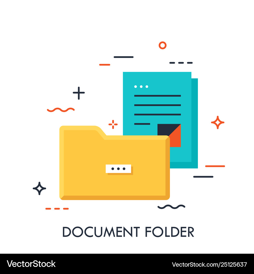 Documentation folder concept Documentation folder concept vector image