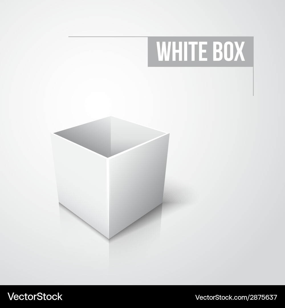 Empty white box with shadow and reflection – Royalty-Free Vector |  VectorStock, image size:1000x1080