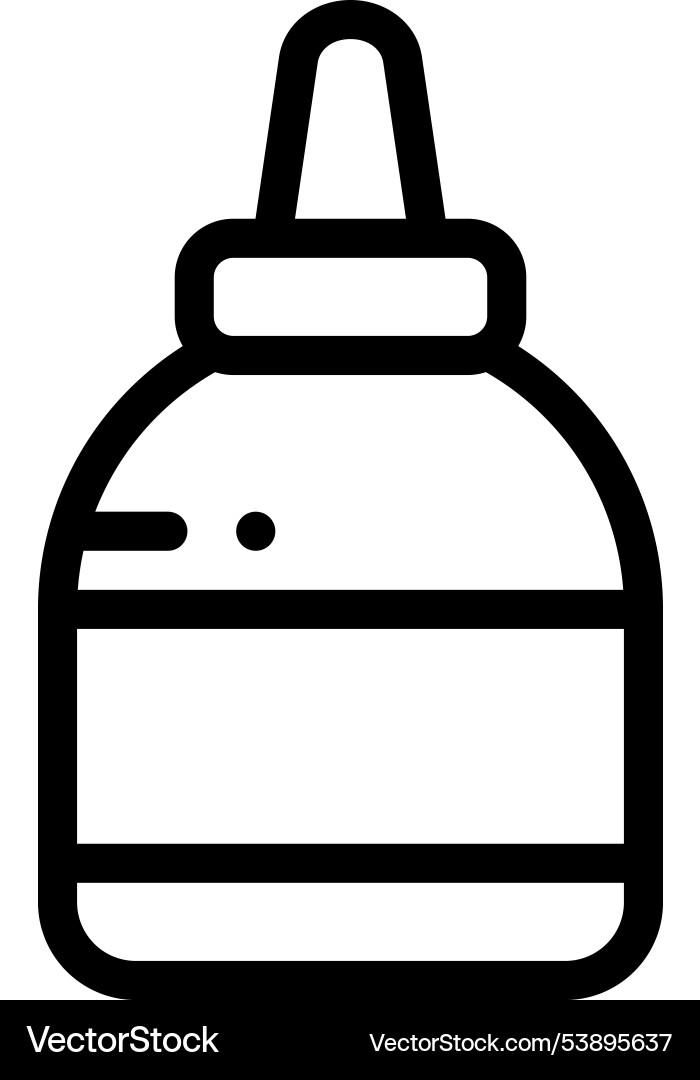Glue icon thin linear style design isolated Glue icon thin linear style design isolated Vector Image