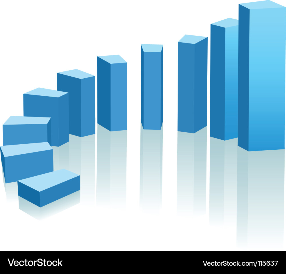 Growth chart vector image