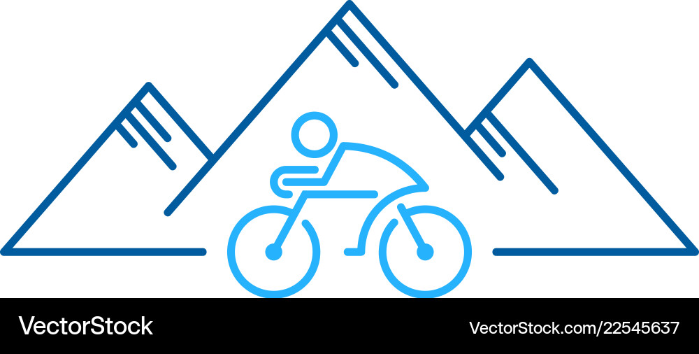 Mountain Bike Logo Icon Vector Image