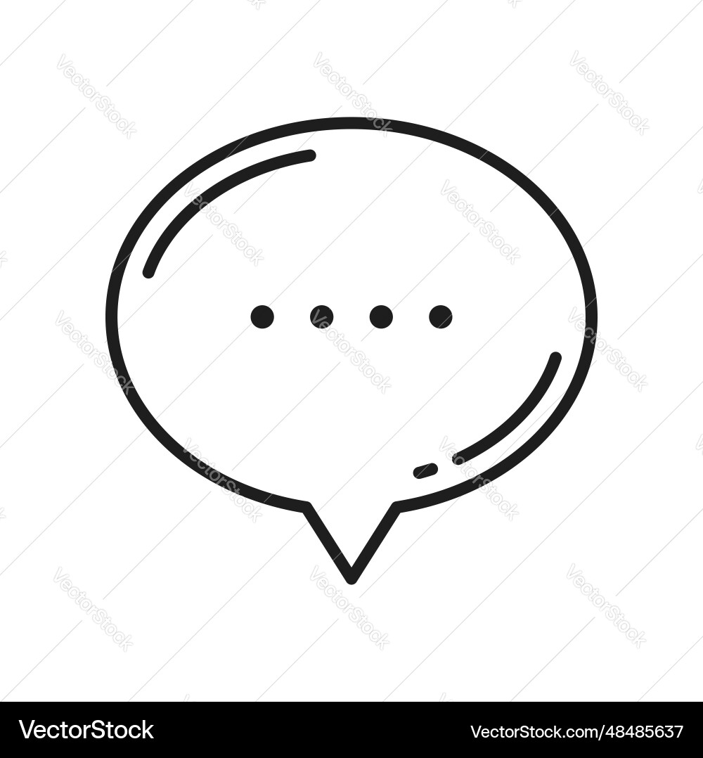 Nachricht Dialog doodle Rede Blase abstrakte Memo Vektorbild