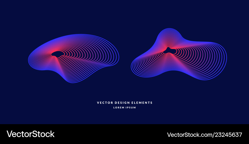 Organic forms with dynamic waves and lines Organic forms with dynamic waves and lines vector image