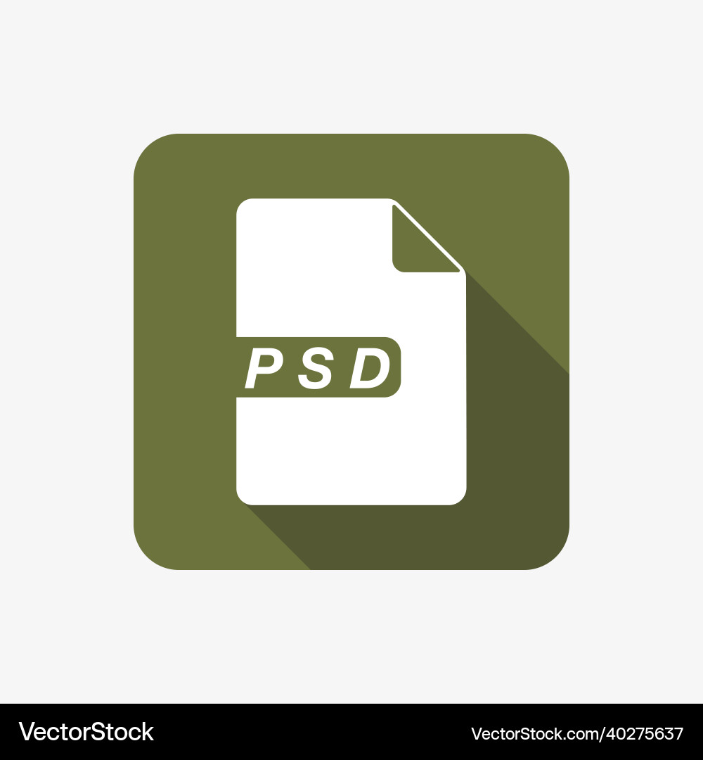 Psd file format icon design document Vector Image