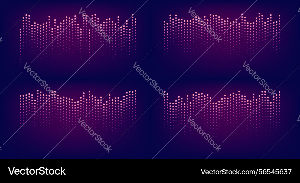 Set of disco sound tracks with variable Set of disco sound tracks with variable vector image