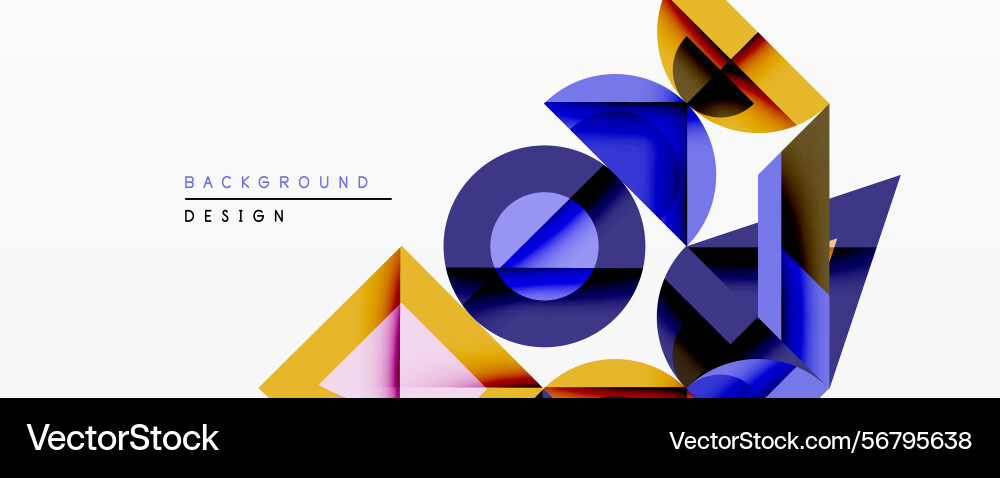 Abstract geometric composition overlapping shapes Abstract geometric composition overlapping shapes Vector Image