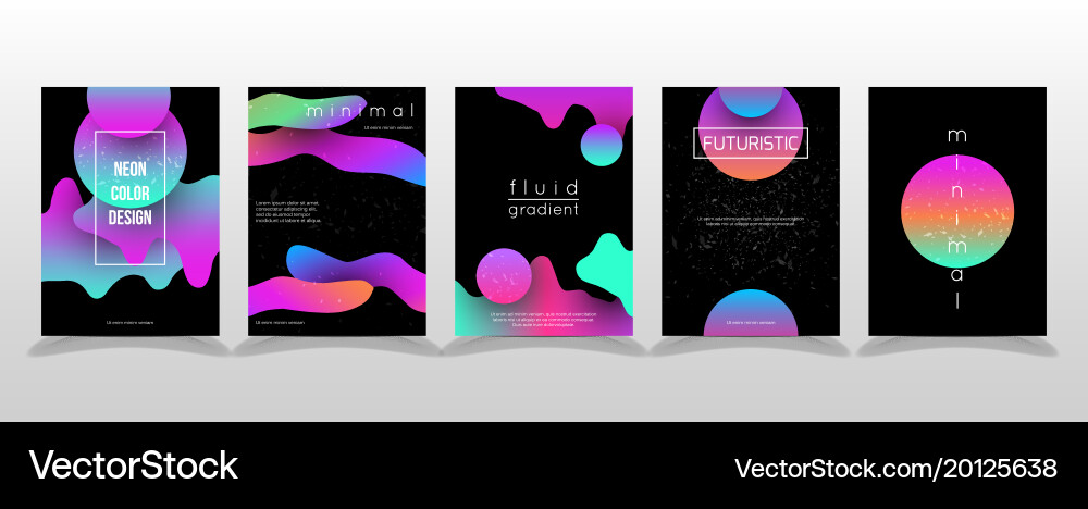 Abstract gradient shapes templates for creative Vector Image
