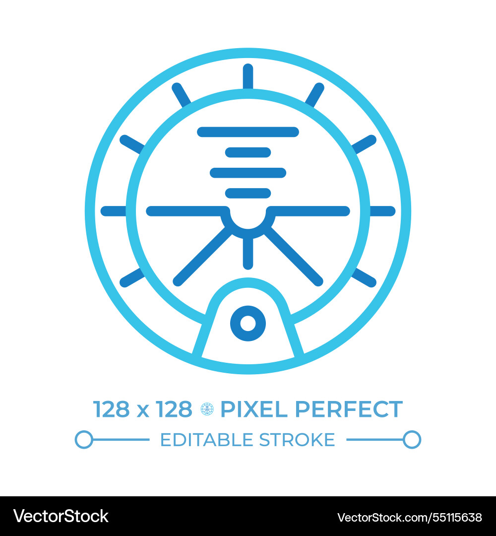 Attitude indicator two color line icon Attitude indicator two color line icon vector image