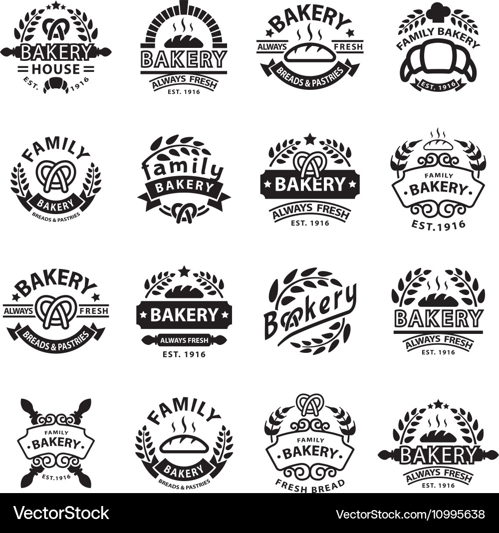 Bakery Badge Collection Vector Image