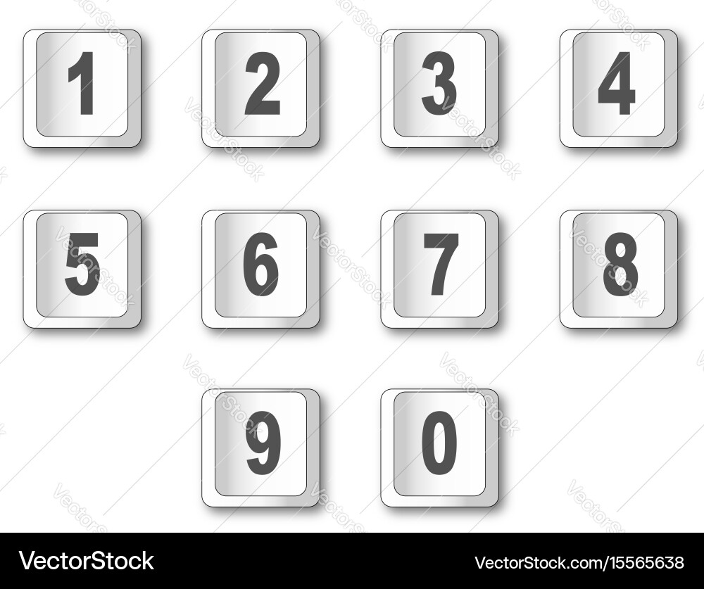 Computer key numbers Vector Image