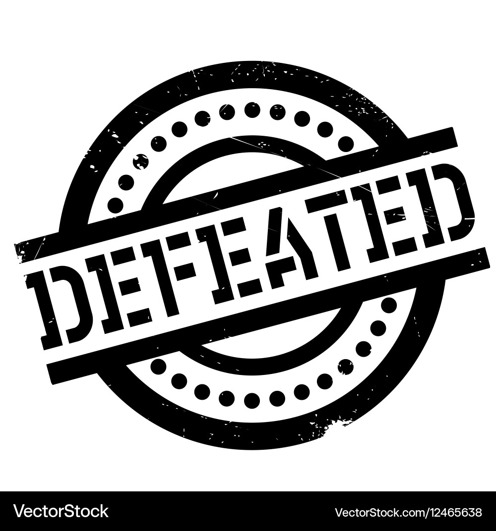 Defeated rubber stamp Vector Image