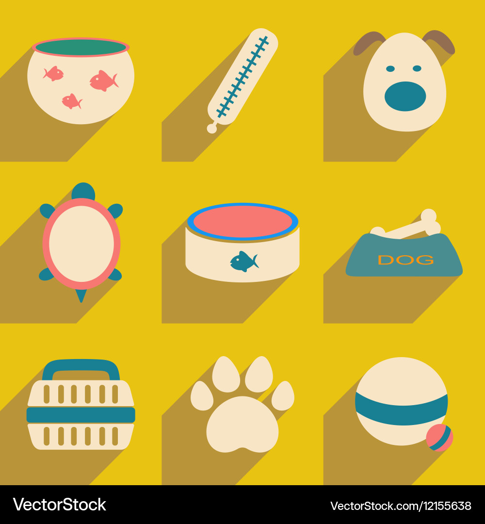 Flat with shadow concept and mobile application Vector Image