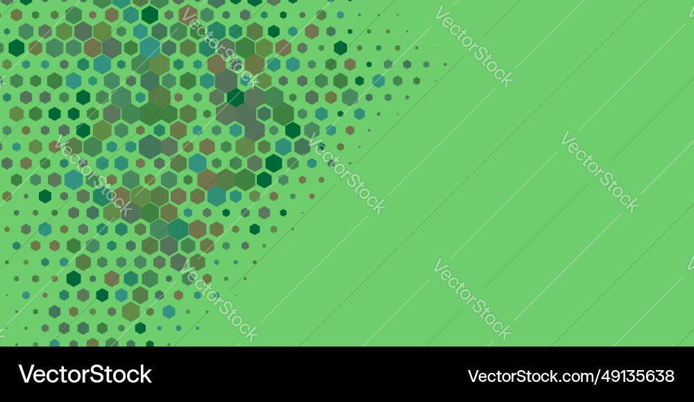 Geometric multi size hexagon with color Vector Image