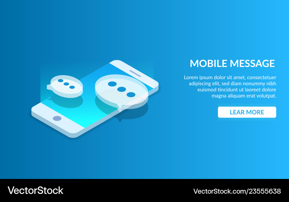 Mobile Messaging App Communication Vector Image