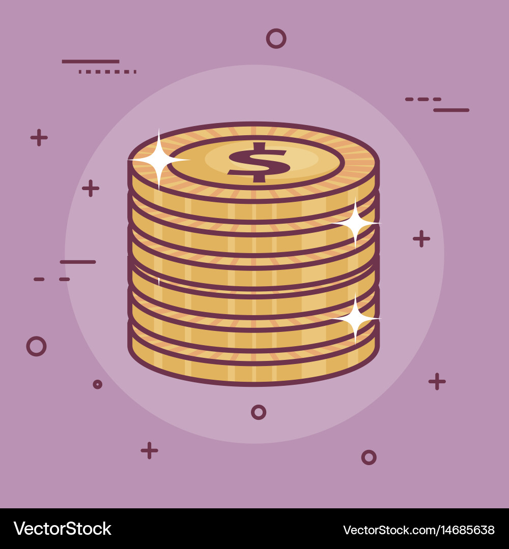 Money-related objects design Vector Image