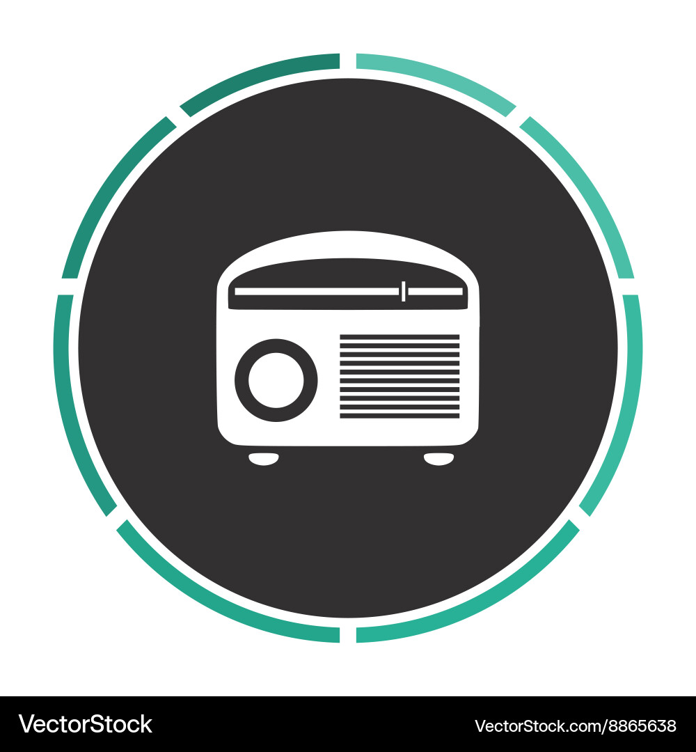 Retro radio computer symbol Vector Image