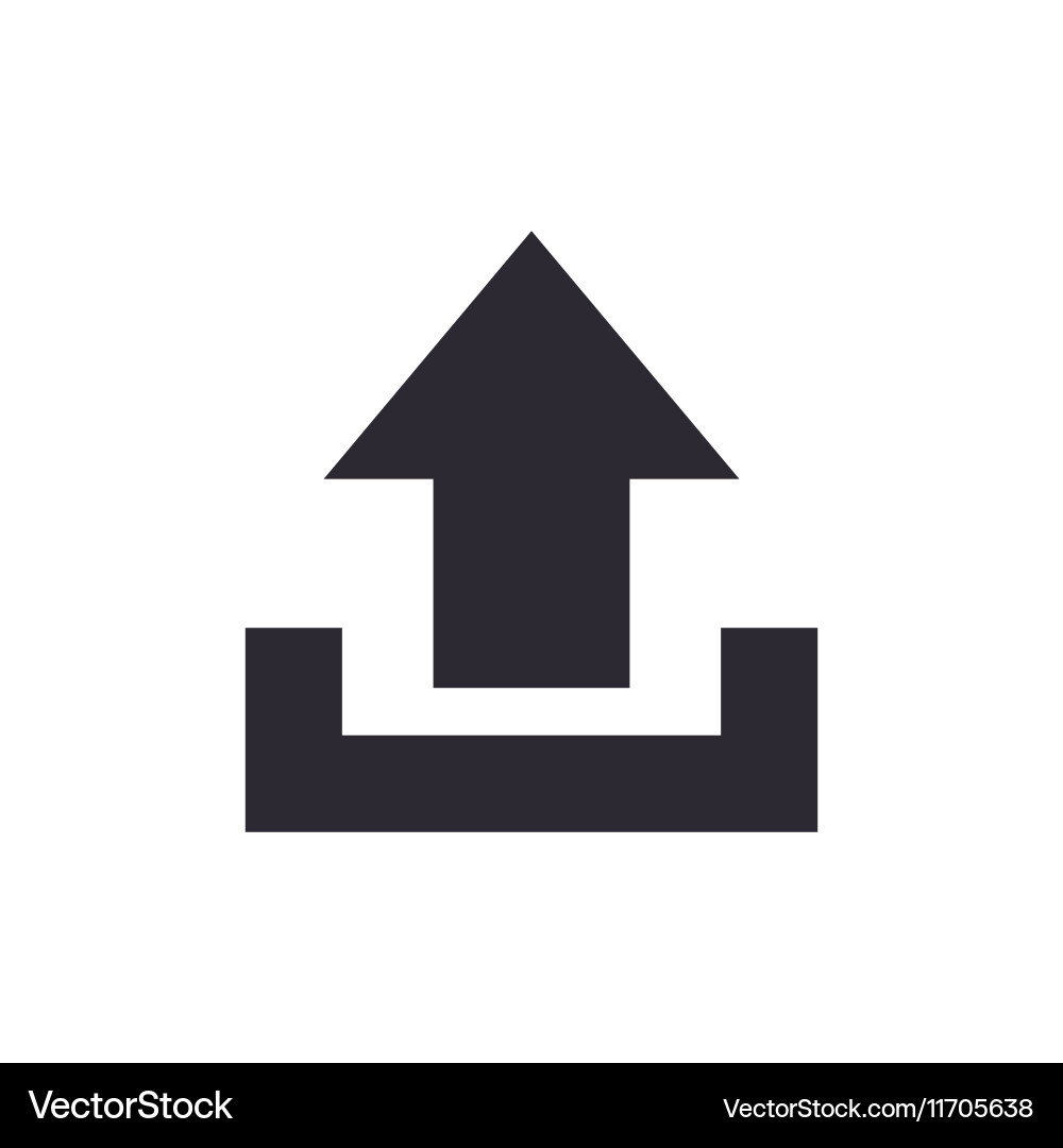 Upload Data Arrow Icon Vector Image