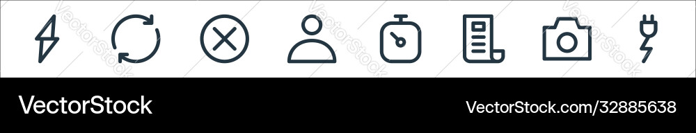 User interface line icons linear set quality Vector Image