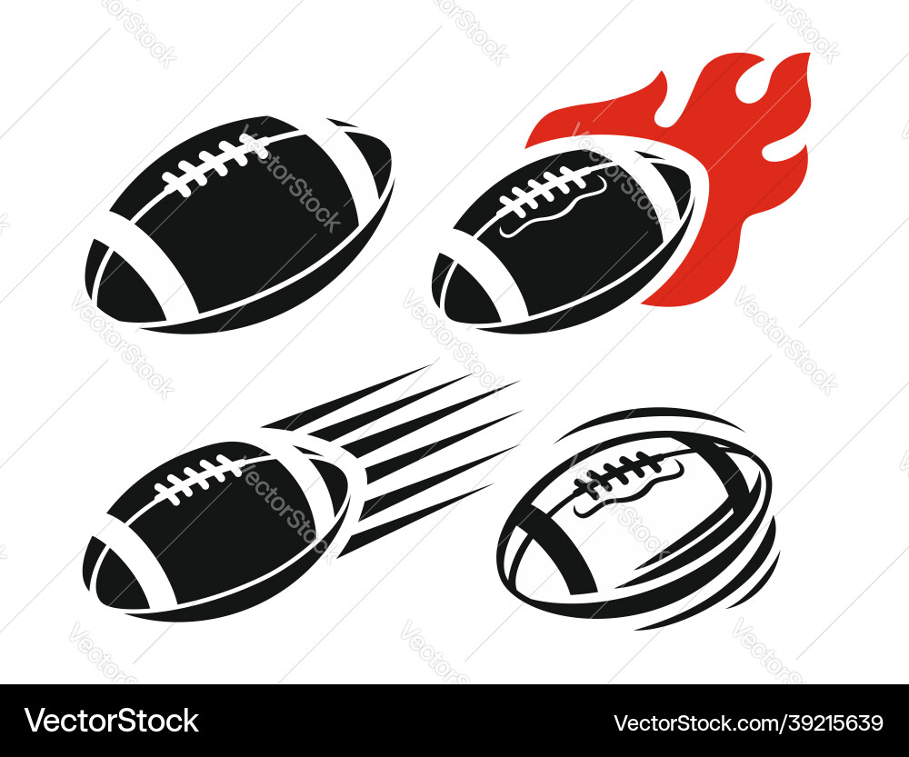 American football rugby ball game sport American football rugby ball game sport vector image