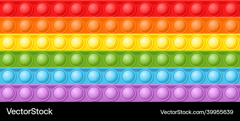 Bubble Pop It Seamless Pattern vector image