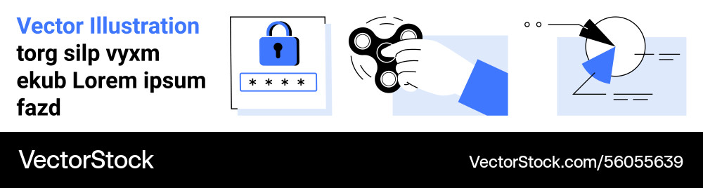 Data security productivity and analytics vector image